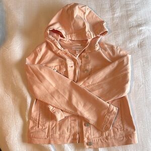Loft light pink denim jacket